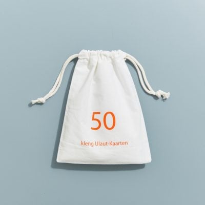 natural cotton drawstring bags with end to end knots from supreme creations